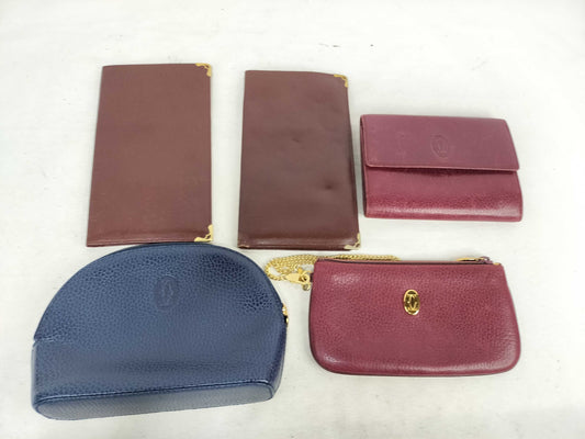 Cartier Must Wallet and Pouch 5-Piece Set