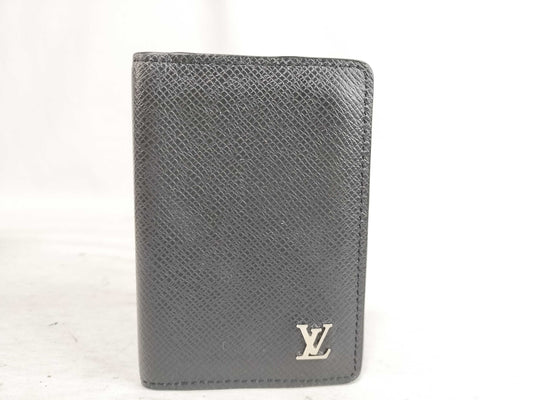 LOUIS VUITTON Taiga Noir Organizer de Poche M30283 RFID Card Case, Pass Case, Card Case, Pass Case, Business Card Holder