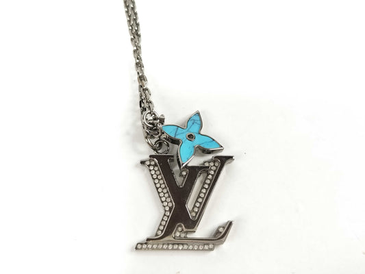 LOUIS VUITTON LV Initial Turquoise Flower Necklace M80208 Necklace