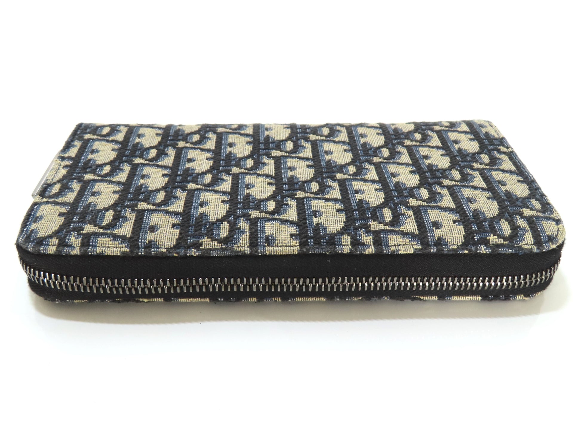Dior Trotter Oblique Round Zip Long Wallet