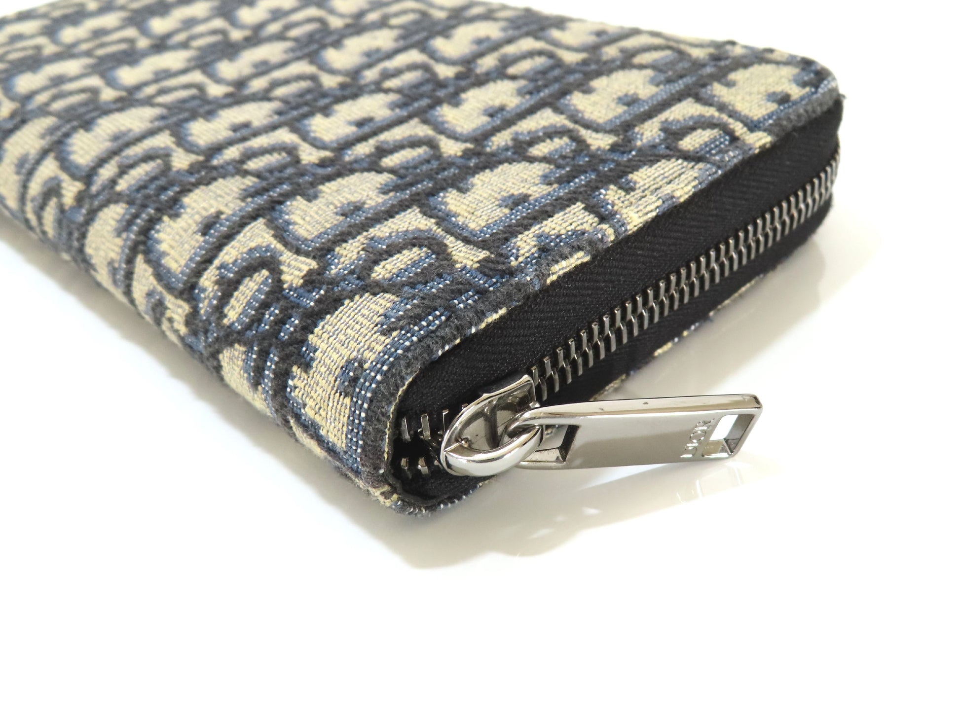 Dior Trotter Oblique Round Zip Long Wallet