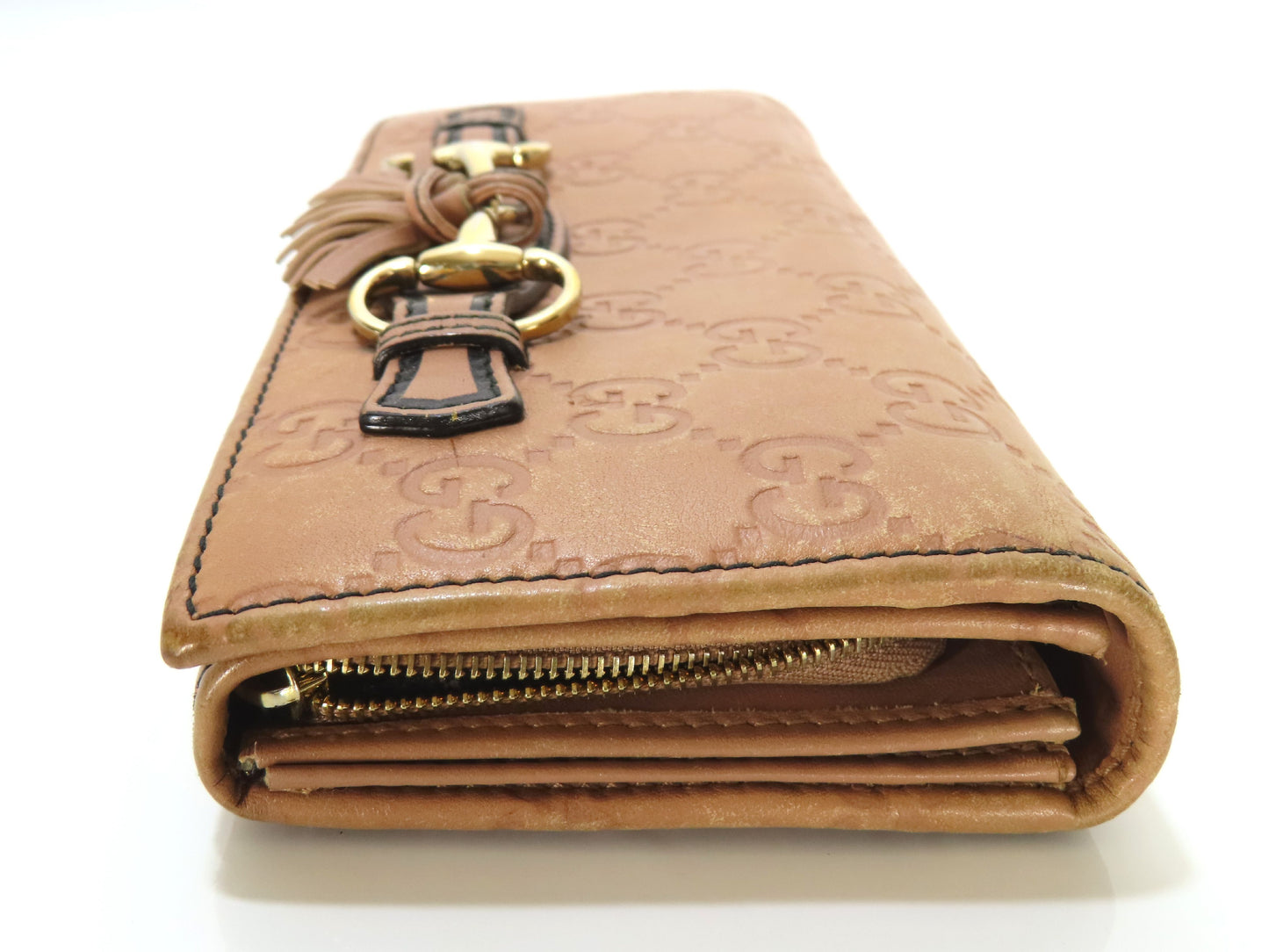 GUCCI Guccissima Horsebit Leather Wallet 295360