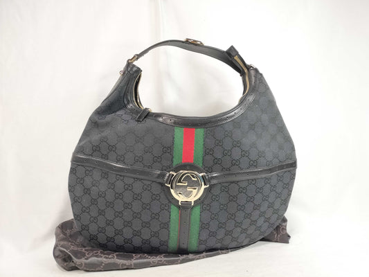 GUCCI GG Canvas Gucci 114871 GG Canvas Sherry Line Double G One-Shoulder Bag Shoulder Bag