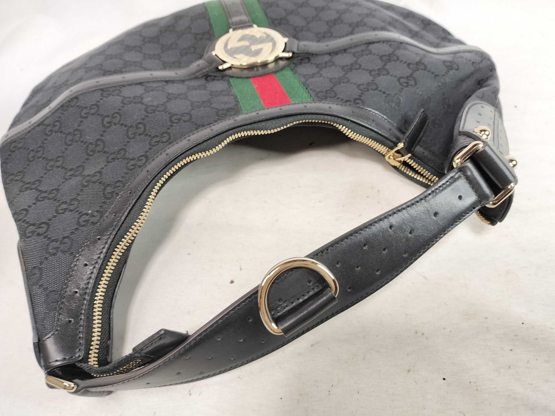 GUCCI GG Canvas Gucci 114871 GG Canvas Sherry Line Double G One-Shoulder Bag Shoulder Bag