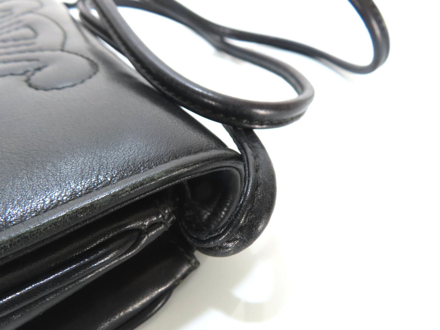 CELINE Triomphe Leather Shoulder Bag