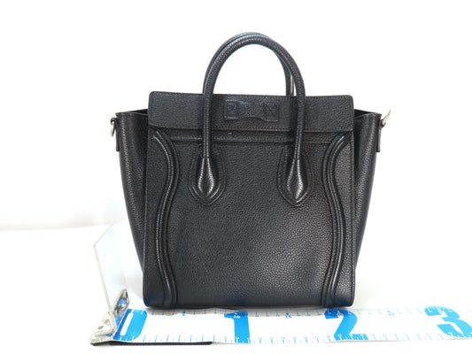 CELINE Luggage Nano Shopper in Drummed Calfskin, 2-Way Handbag