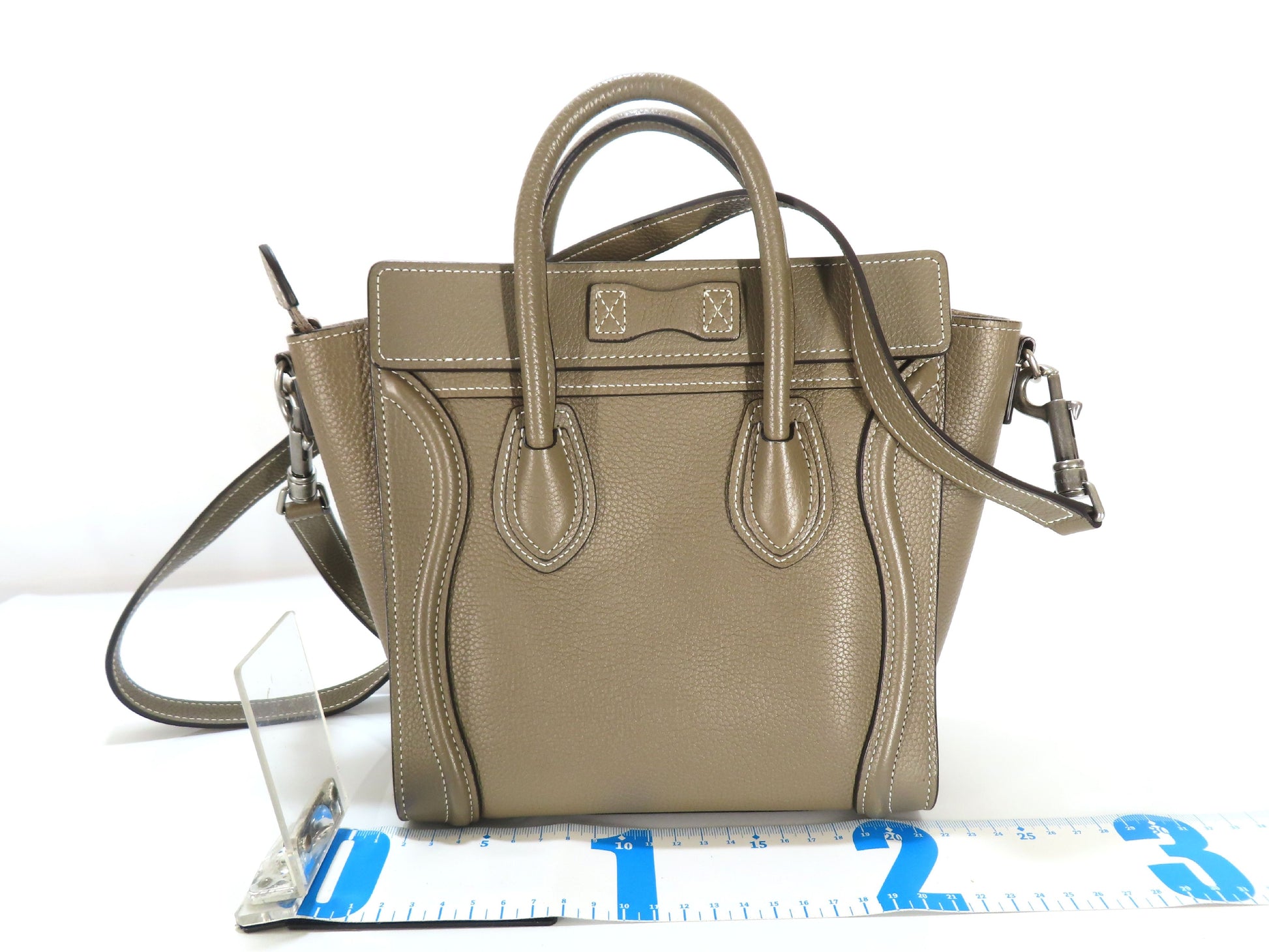 CELINE Luggage Nano Shopper in Drummed Calfskin, 2-Way Handbag