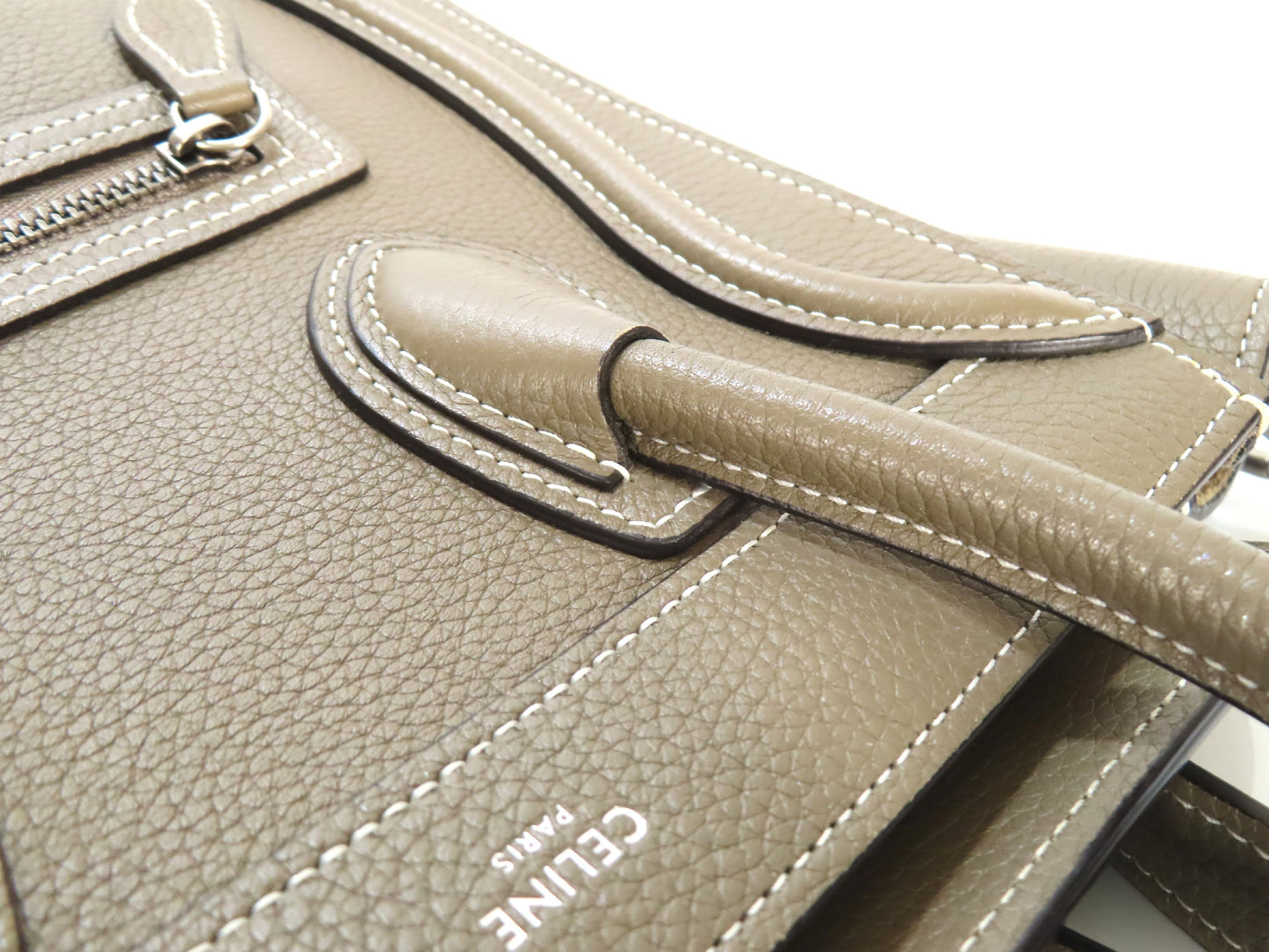 CELINE Luggage Nano Shopper in Drummed Calfskin, 2-Way Handbag