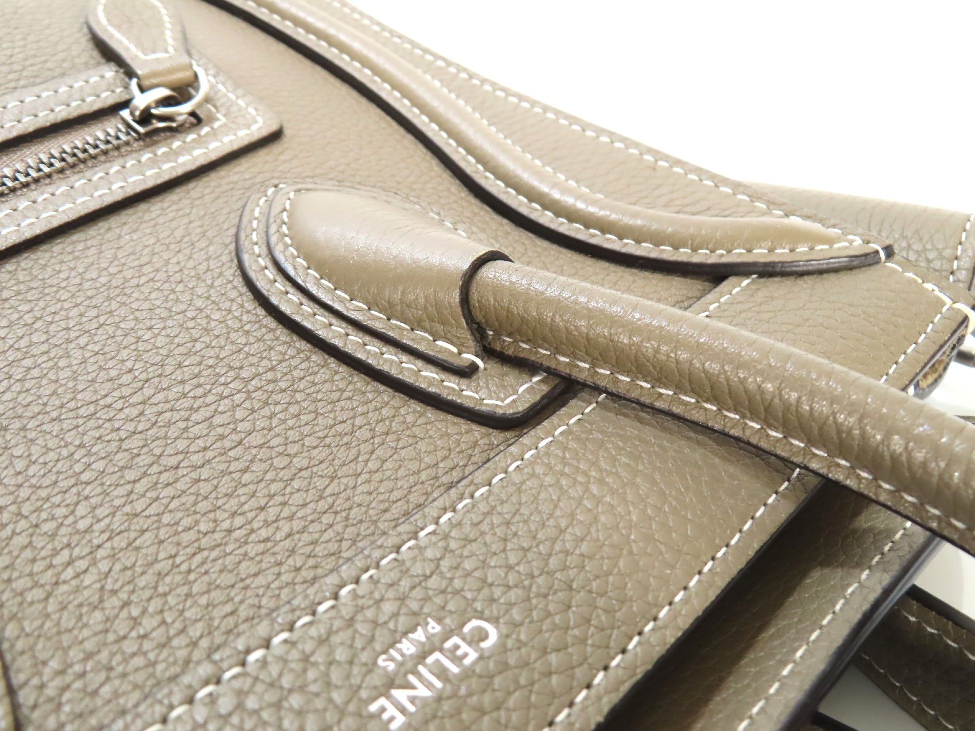 CELINE Luggage Nano Shopper in Drummed Calfskin, 2-Way Handbag