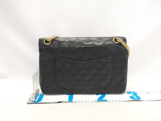 CHANEL Lambskin Matelasse Double Flap Chain Shoulder Bag