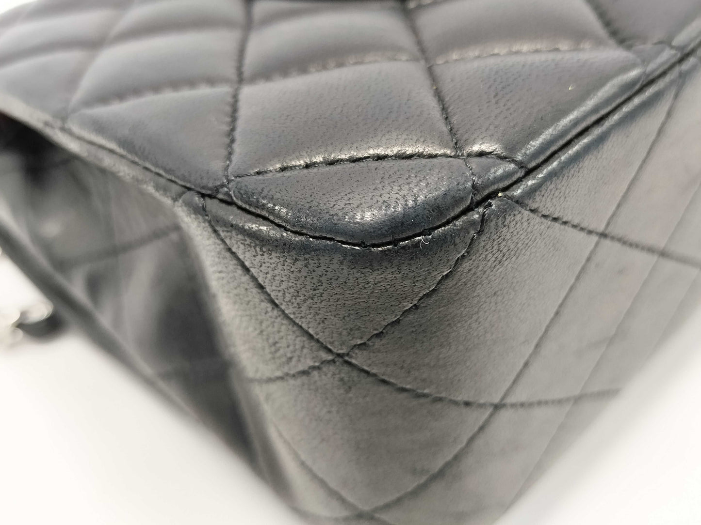 CHANEL Lambskin Matelasse Double Flap Chain Shoulder Bag
