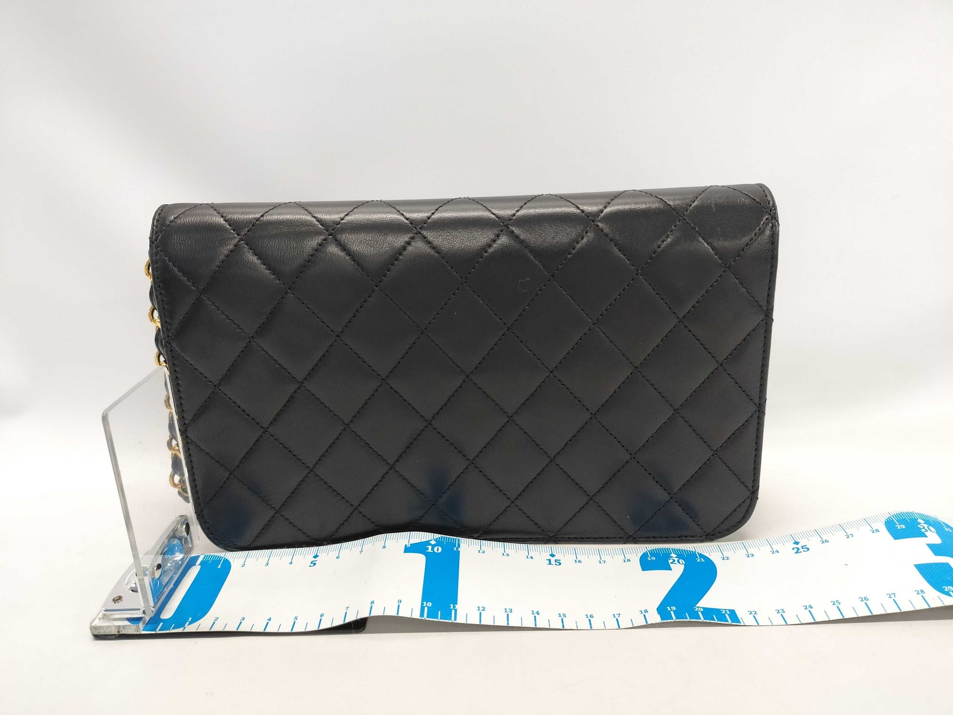 CHANEL Lambskin Matelasse Push Lock Chain Shoulder Bag