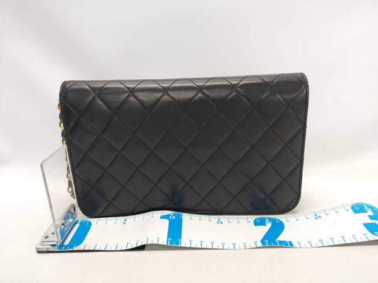 CHANEL Lambskin Matelasse Push Lock Chain Shoulder Bag