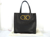 Salvatore Ferragamo Gancini Leather Shoulder Tote Bag