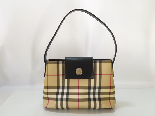 BURBERRY Nova Check One-Shoulder Handbag