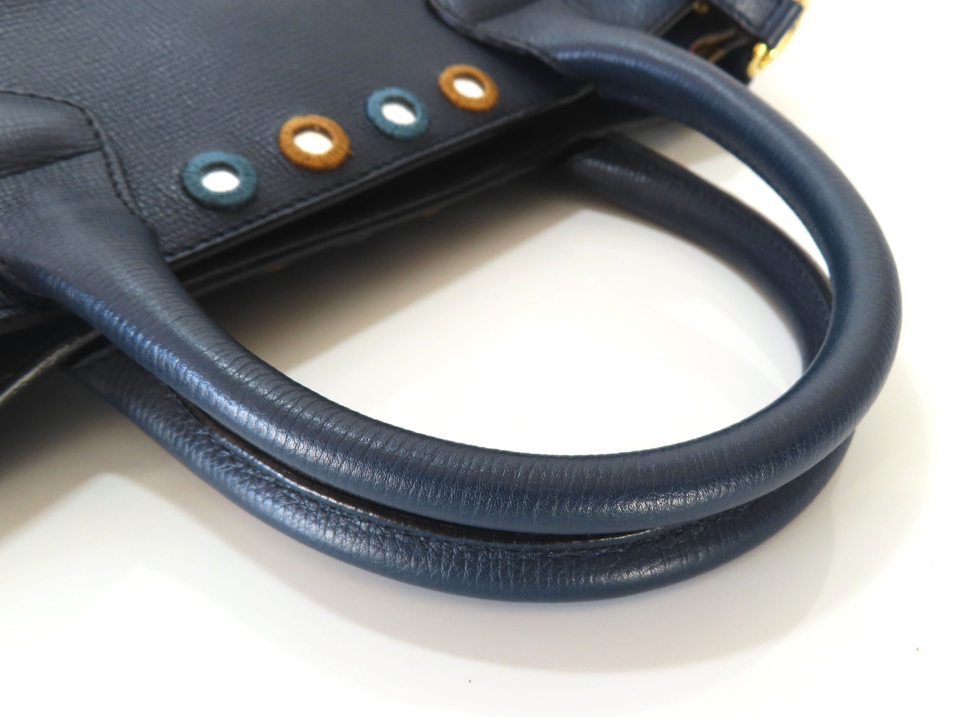 BURBERRY Leather Nova Check 2-Way Handbag