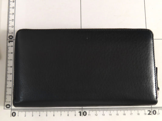 BALENCIAGA 551935 Logo Round Zipper Long Wallet