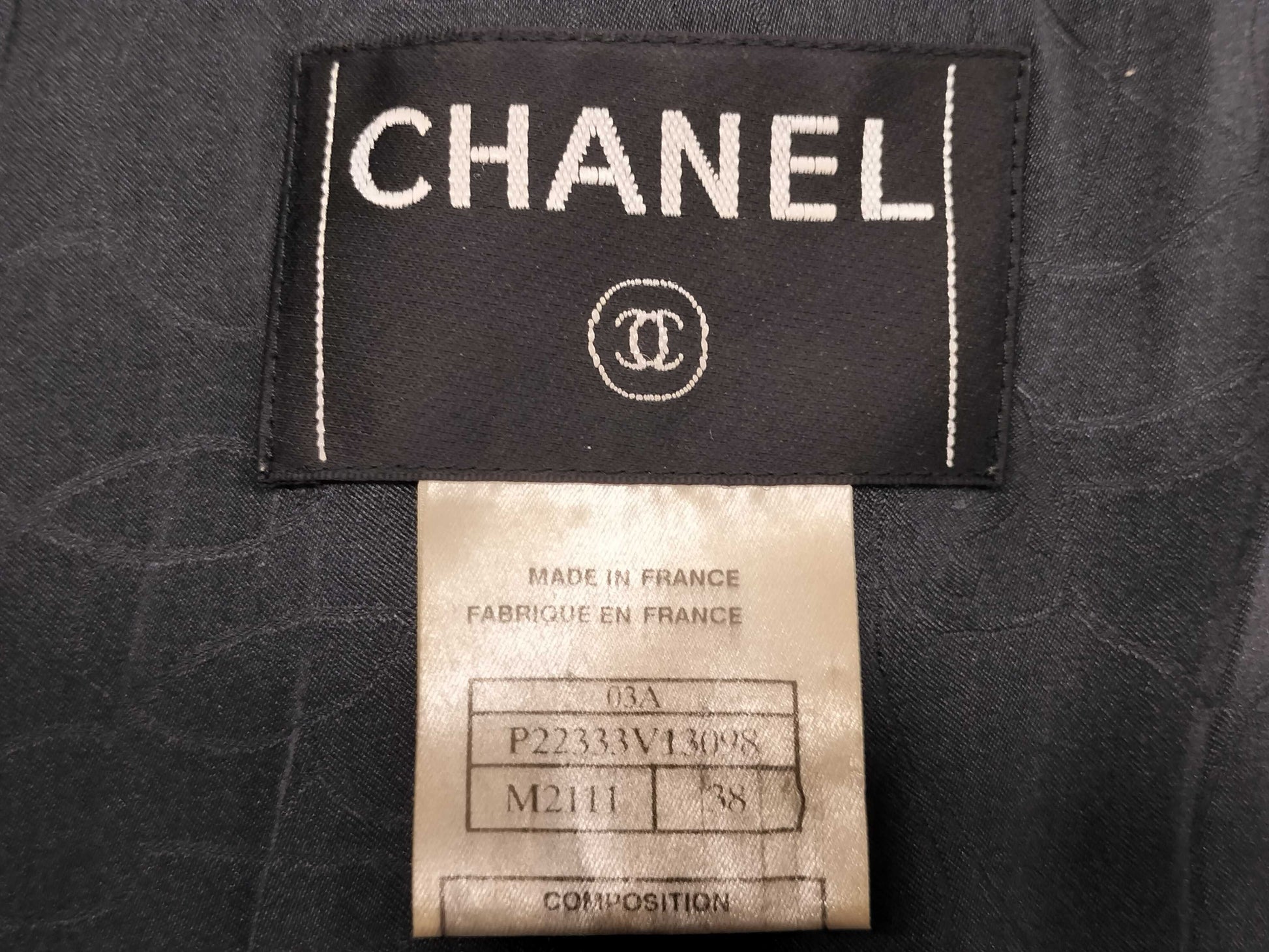 CHANEL 03A Chanel Purple Black Wool Set 38 Other Apparel