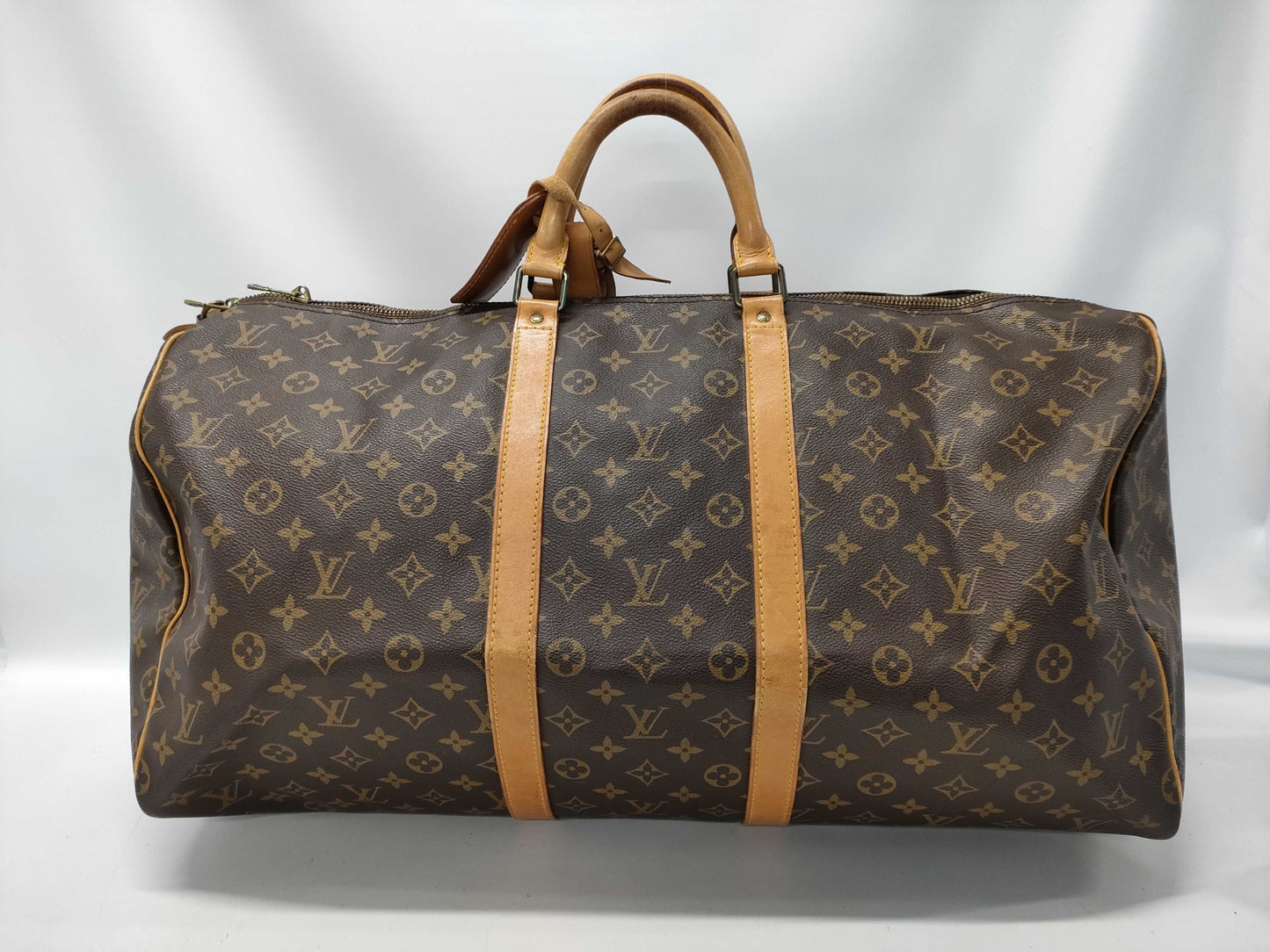 LOUIS VUITTON LOUISVUITTN Monogram Keepall 55 M41424 851 Brown Boston Bag