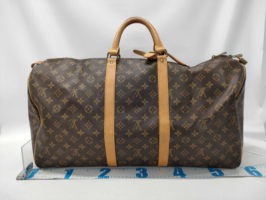 LOUIS VUITTON LOUISVUITTN Monogram Keepall 55 M41424 851 Brown Boston Bag