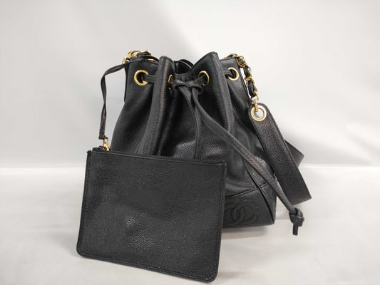 CHANEL Drawstring Caviar Skin Shoulder Bag, No. 4