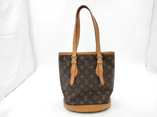LOUIS VUITTON LOUISVUITTON Monogram Petit Bucket PM M42238 Tote Bag