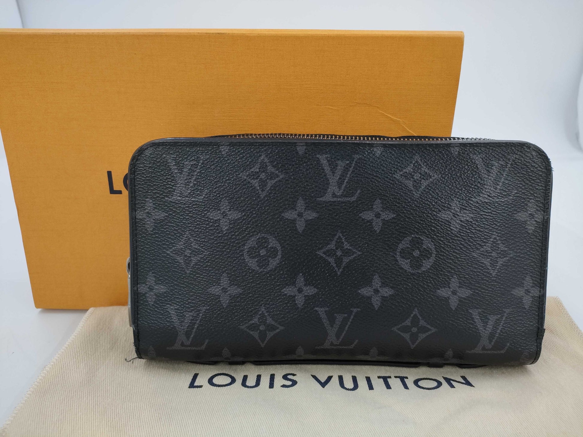 LOUIS VUITTON LOUISVUITTON Monogram Eclipse Zippy XL Wallet M61698 CA4169 Box Handbag