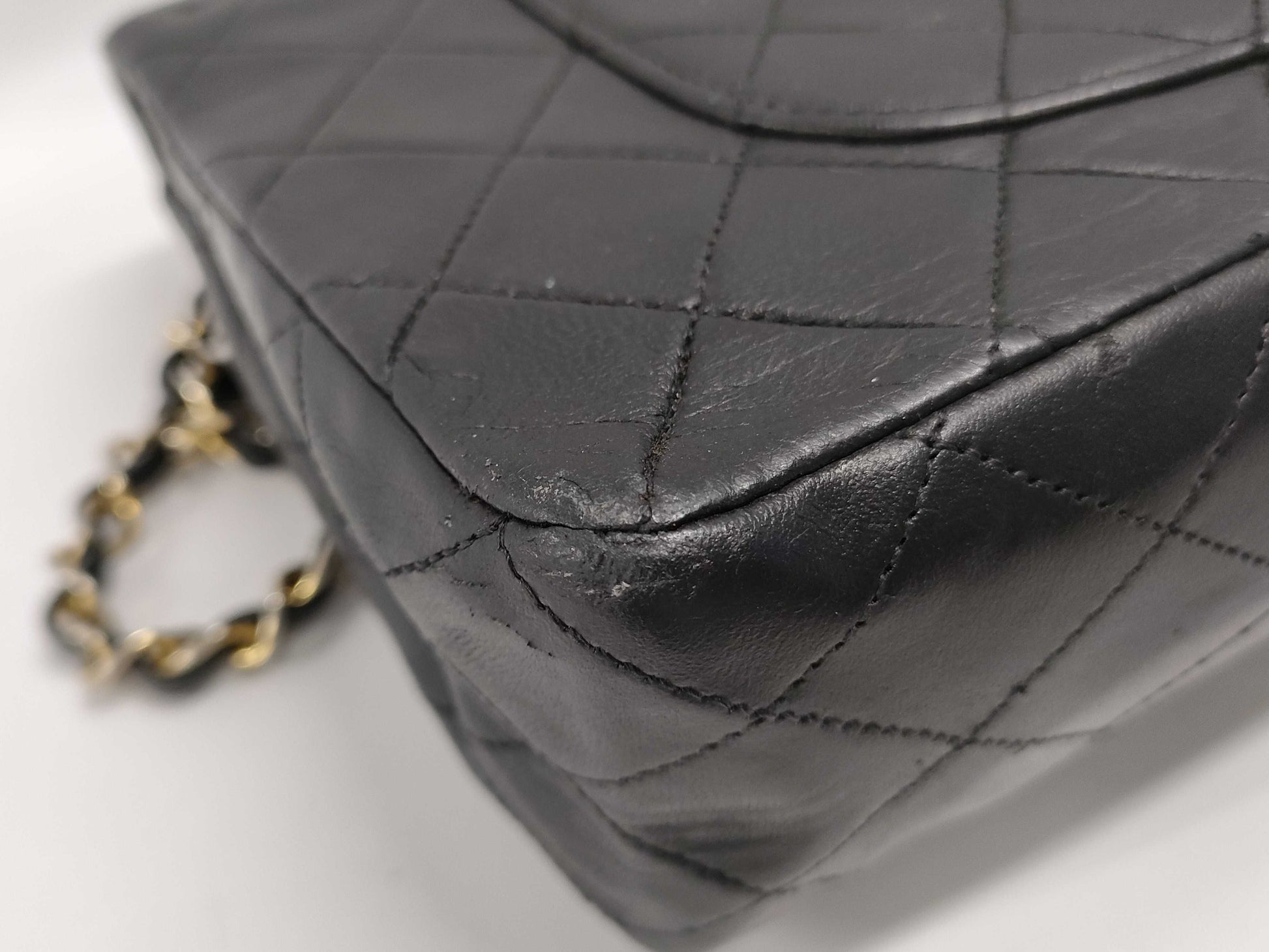 CHANEL Matelasse Double Flap Shoulder Bag with Sticker and Card