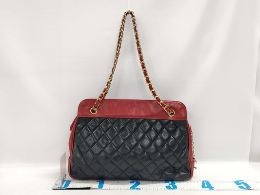 CHANEL Bicolor Matelasse Chain Tote Bag