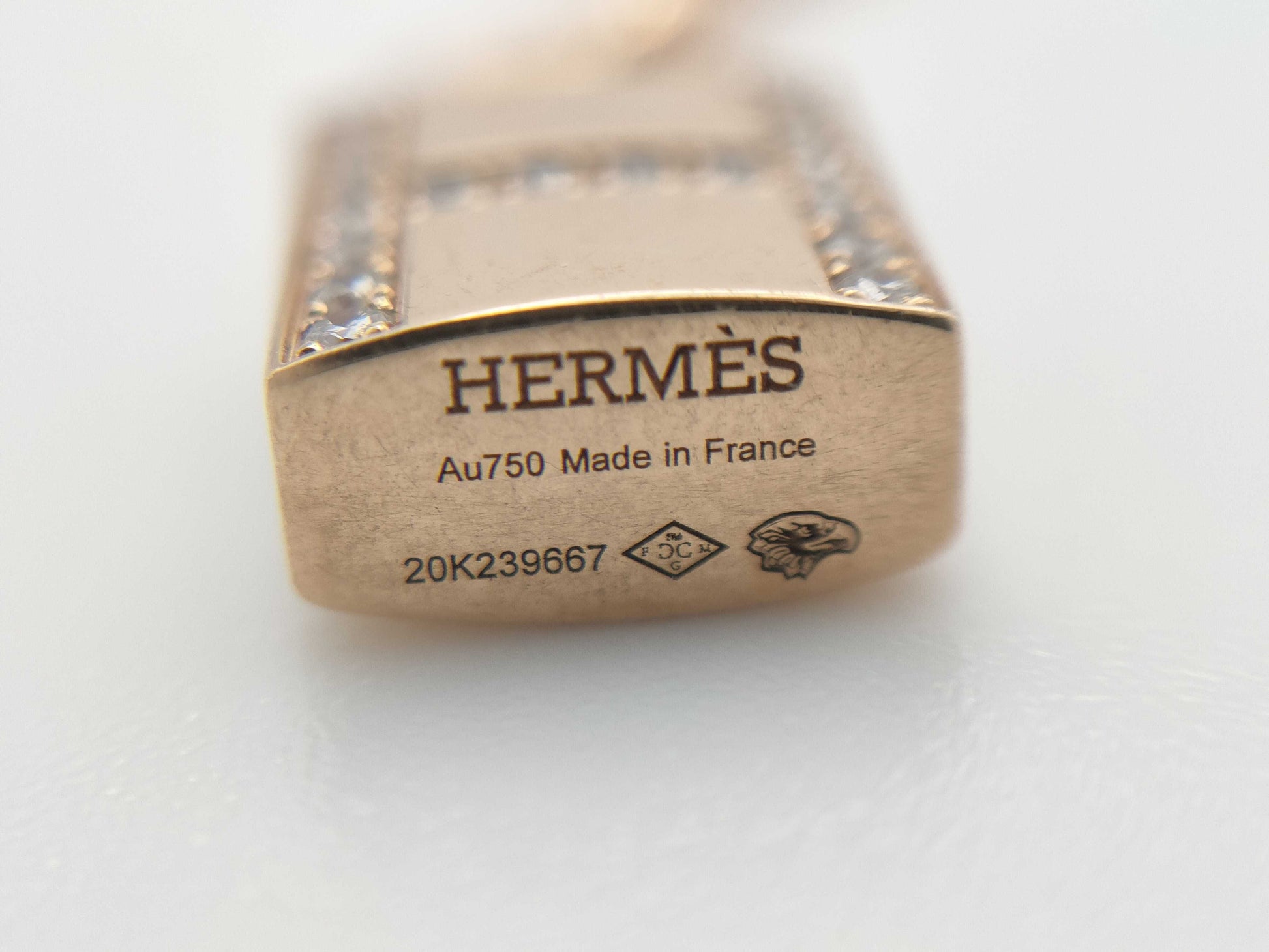 HERMES Kelly Cadena Diamond PG Au750 9.7g Necklace