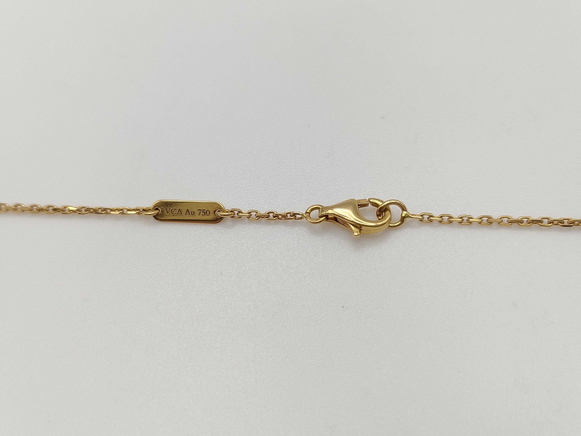Van Cleef&Arpels Vintage Alhambra Onyx YG Au750 5.1g Necklace