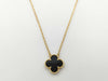 Van Cleef&Arpels Vintage Alhambra Onyx YG Au750 5.1g Necklace