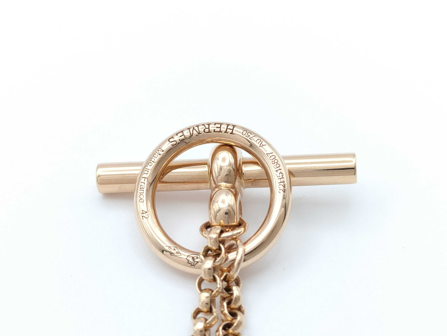 HERMES Crew de H2 Diamond PG Au750 16.9g Necklace
