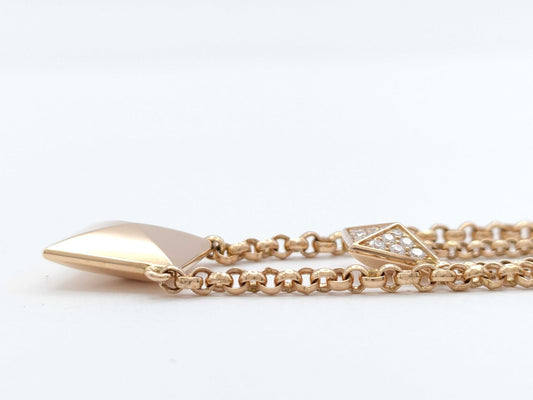 HERMES Crew de H2 Diamond PG Au750 16.9g Necklace