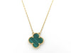 Van Cleef&Arpels Vintage Alhambra Malachite YG Au750 5.4g Necklace