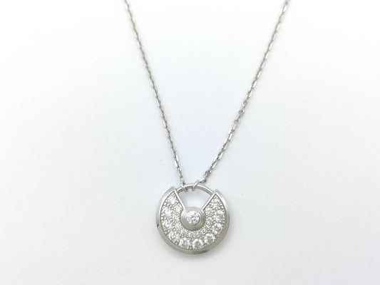 Cartier Amulet Diamond WG Au750 4.8g Necklace