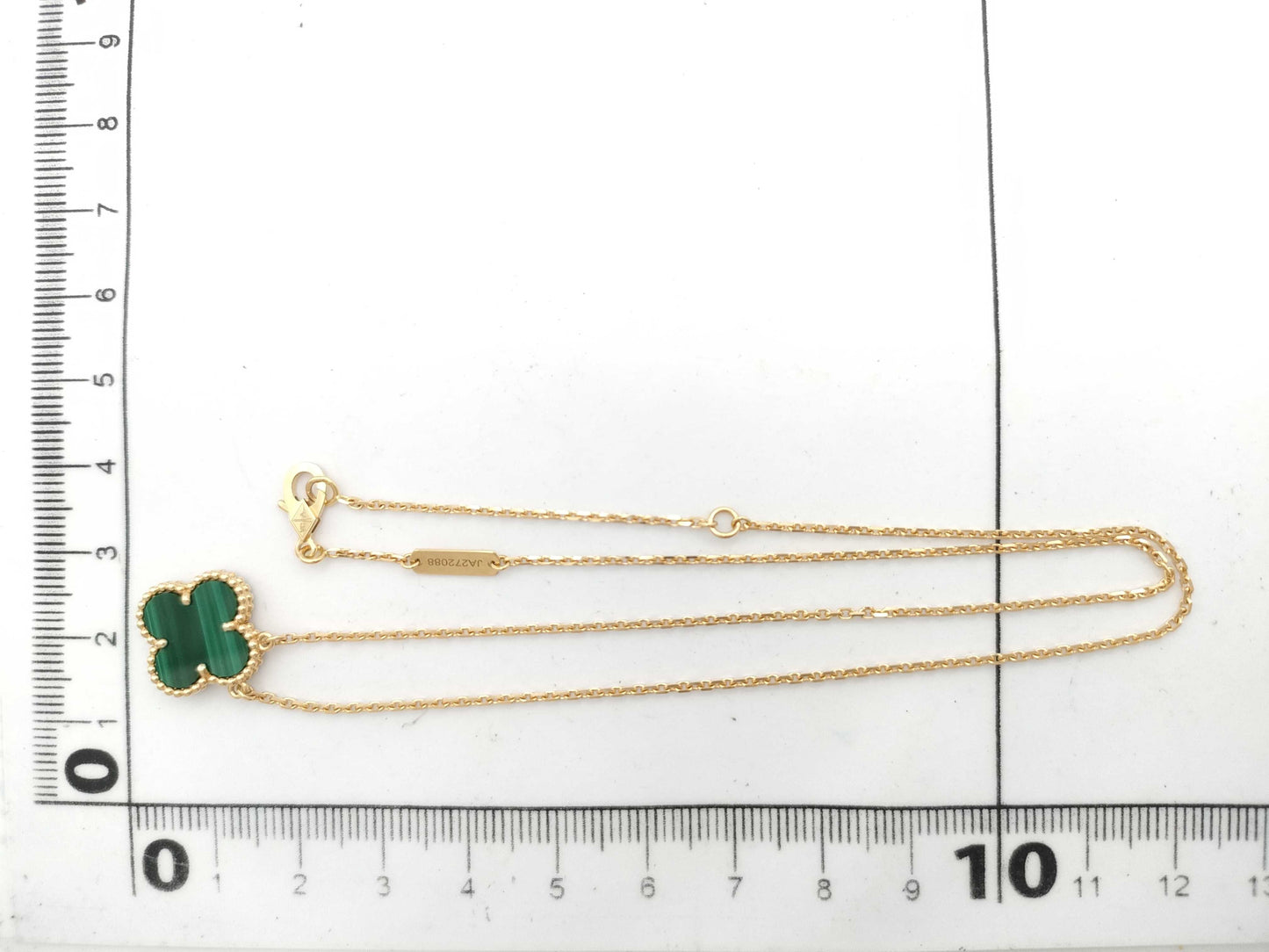 Van Cleef&Arpels Vintage Alhambra Malachite YG Au750 5.4g Necklace