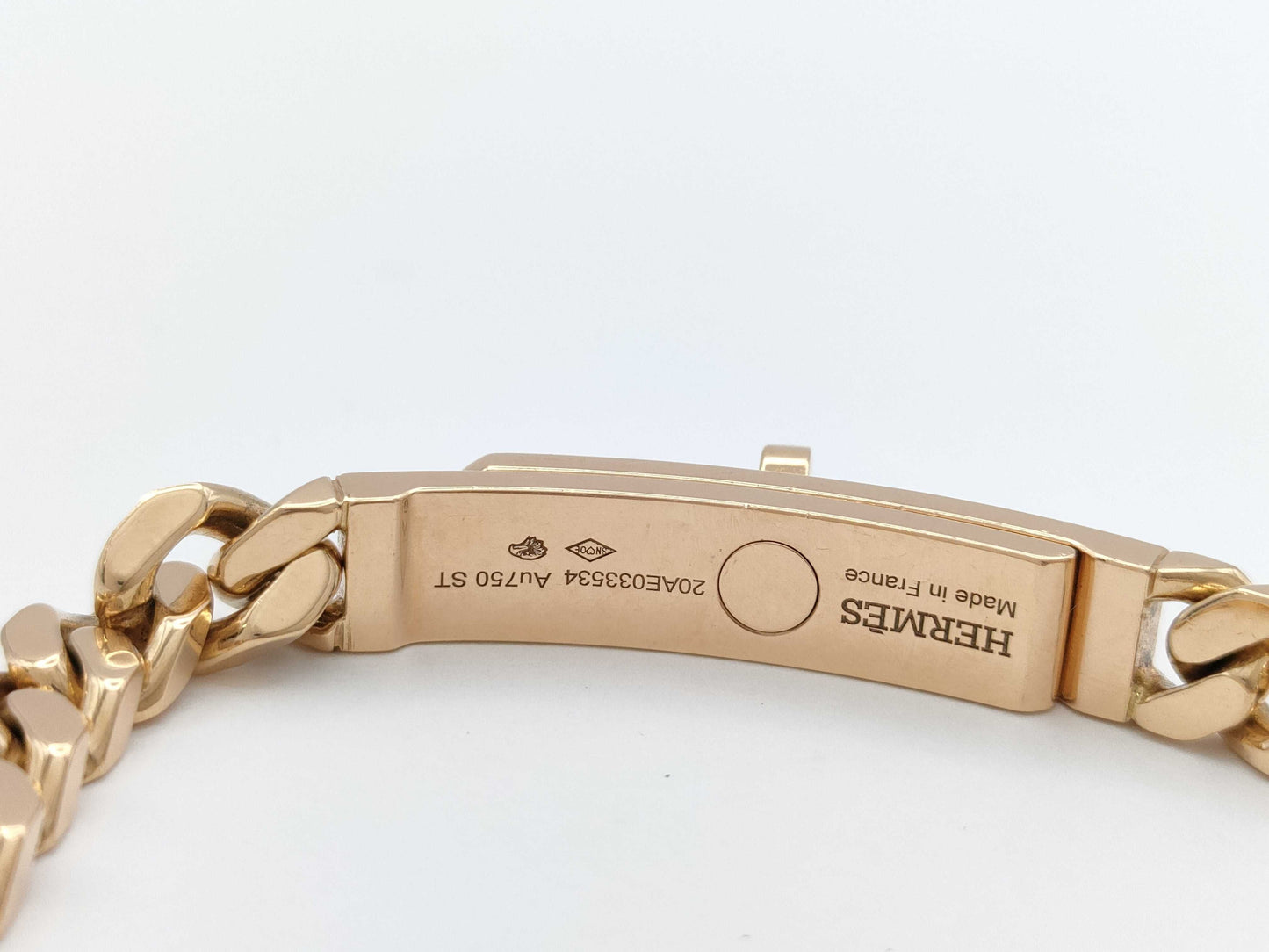 HERMES Kelly Gourmet ST 6PD PG Au750 27.5g Bracelet & Bangle
