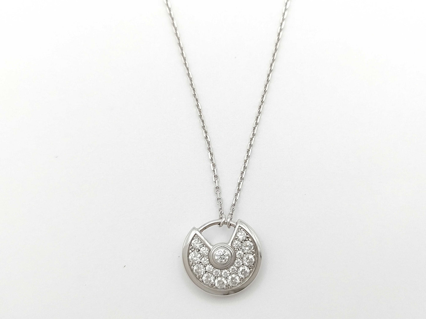 Cartier Amulet Diamond WG Au750 4.7g Necklace