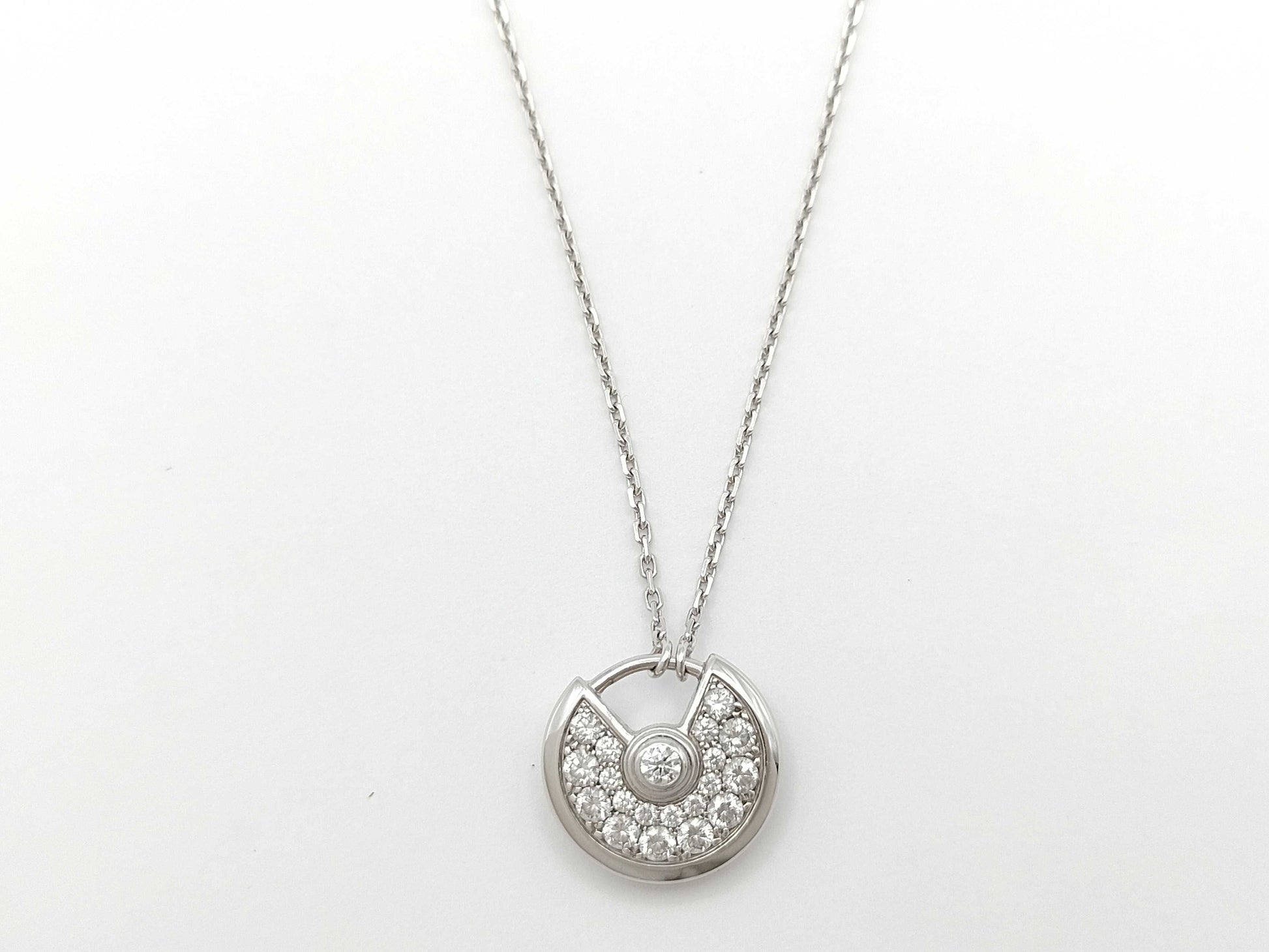 Cartier Amulet Diamond WG Au750 4.7g Necklace