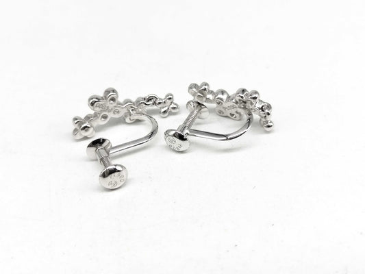 TASAKI Flower Motif Pt900 4.4g Earrings