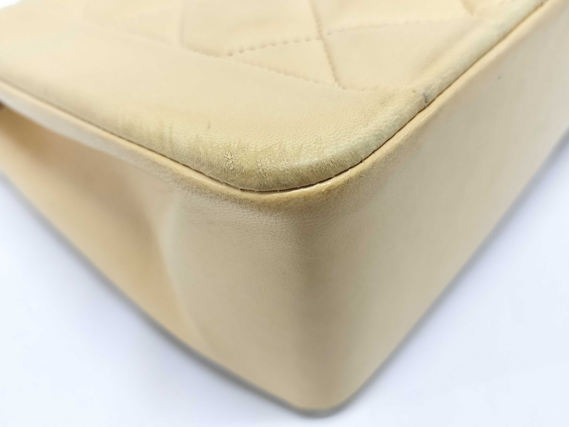 CHANEL Diana Matelasse Lambskin Chain Shoulder Bag, Beige