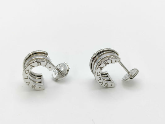 BVLGARI Bezero One Diamond WG Au750 7.6g Earrings