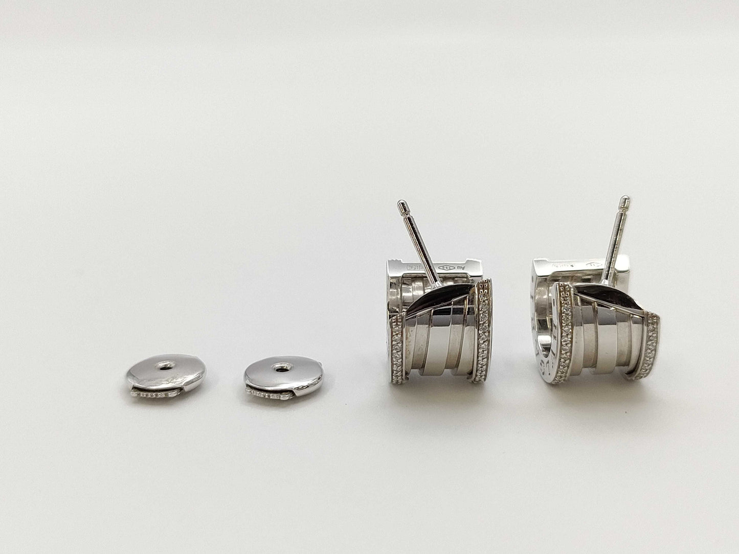 BVLGARI Bezero One Diamond WG Au750 7.6g Earrings