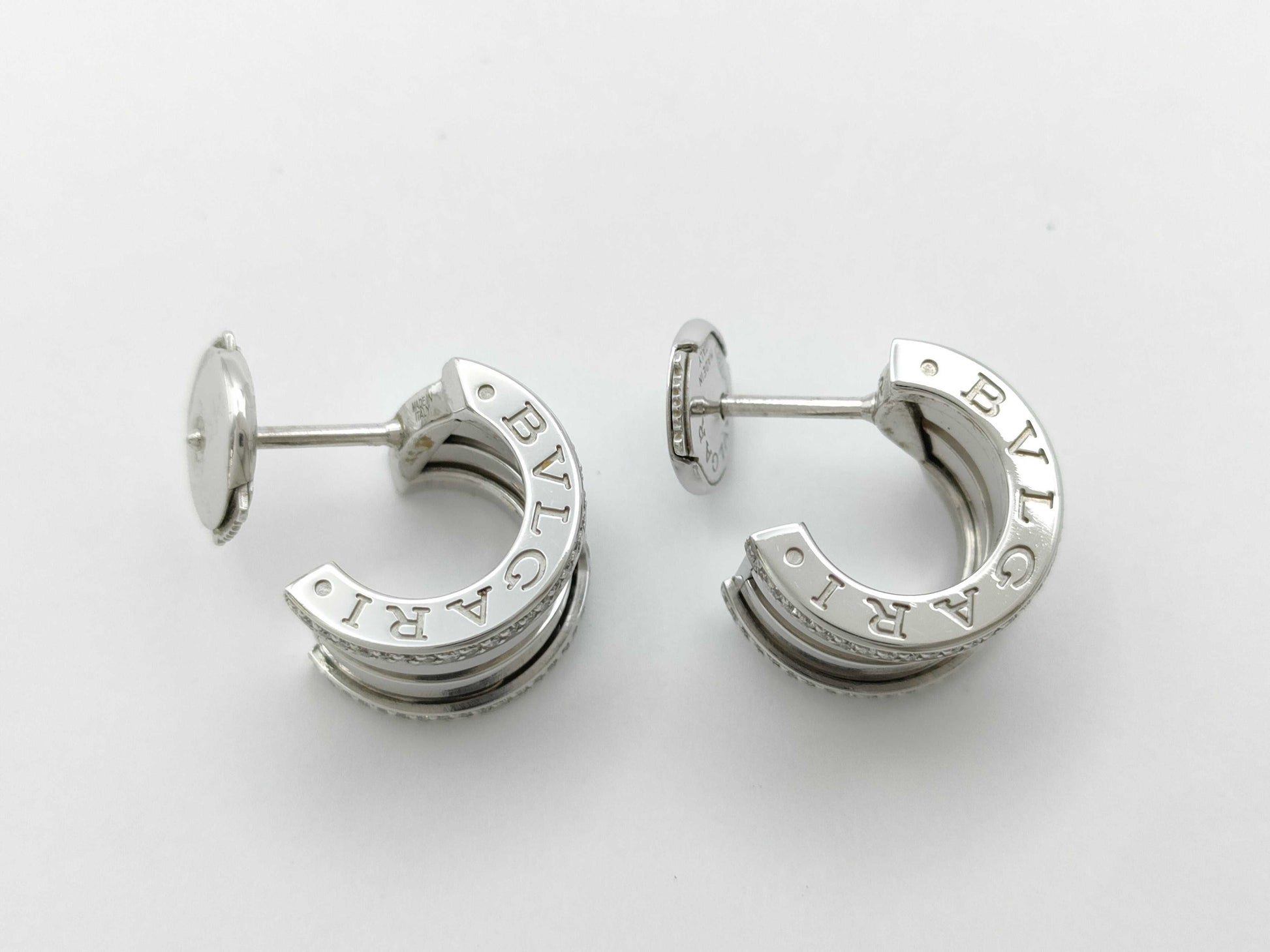 BVLGARI Bezero One Diamond WG Au750 7.6g Earrings