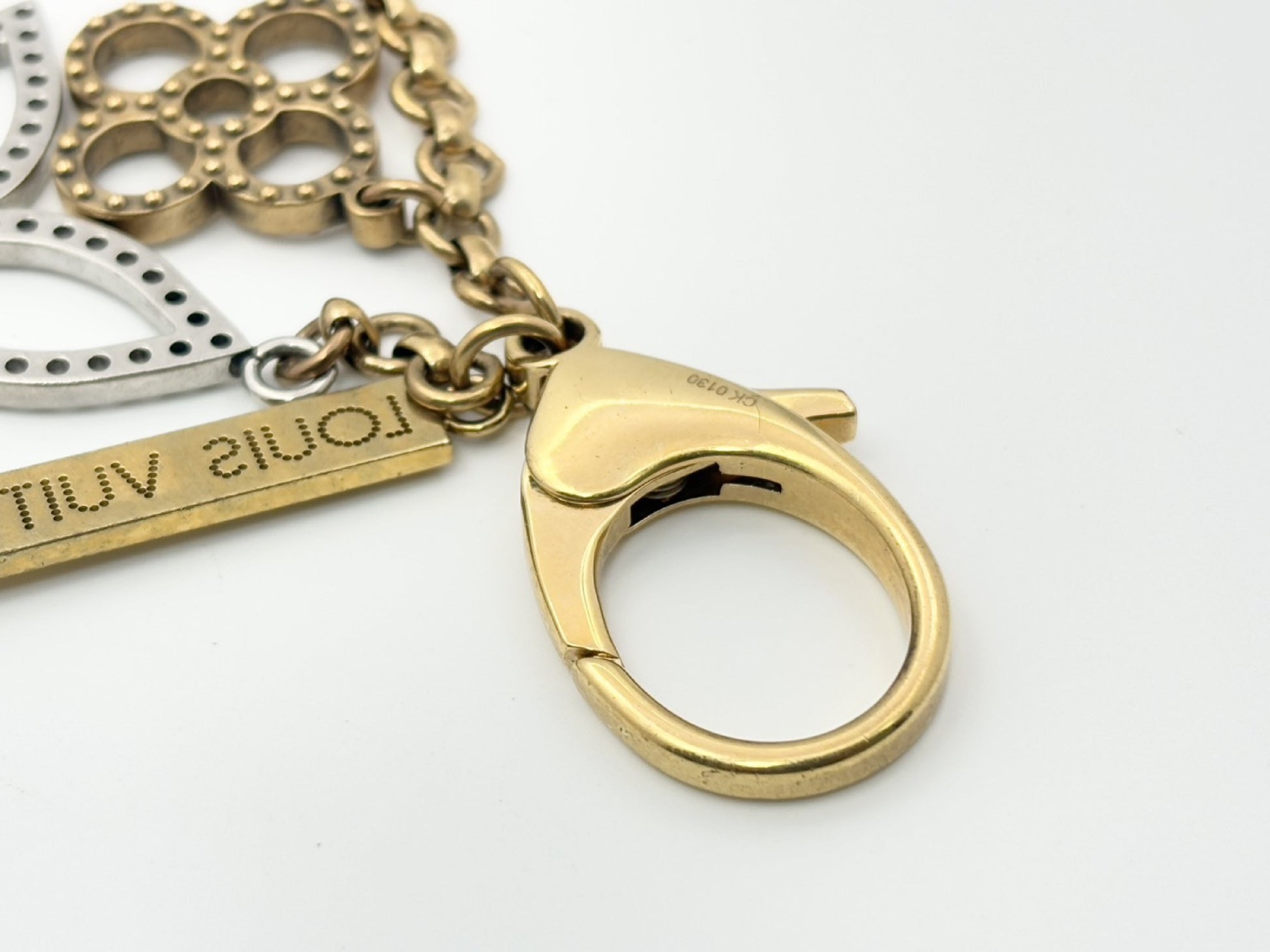 LOUIS VUITTON Vuitton M65090 Bijousac Tappage Charm Keyring CK0130 Keycase Keychain