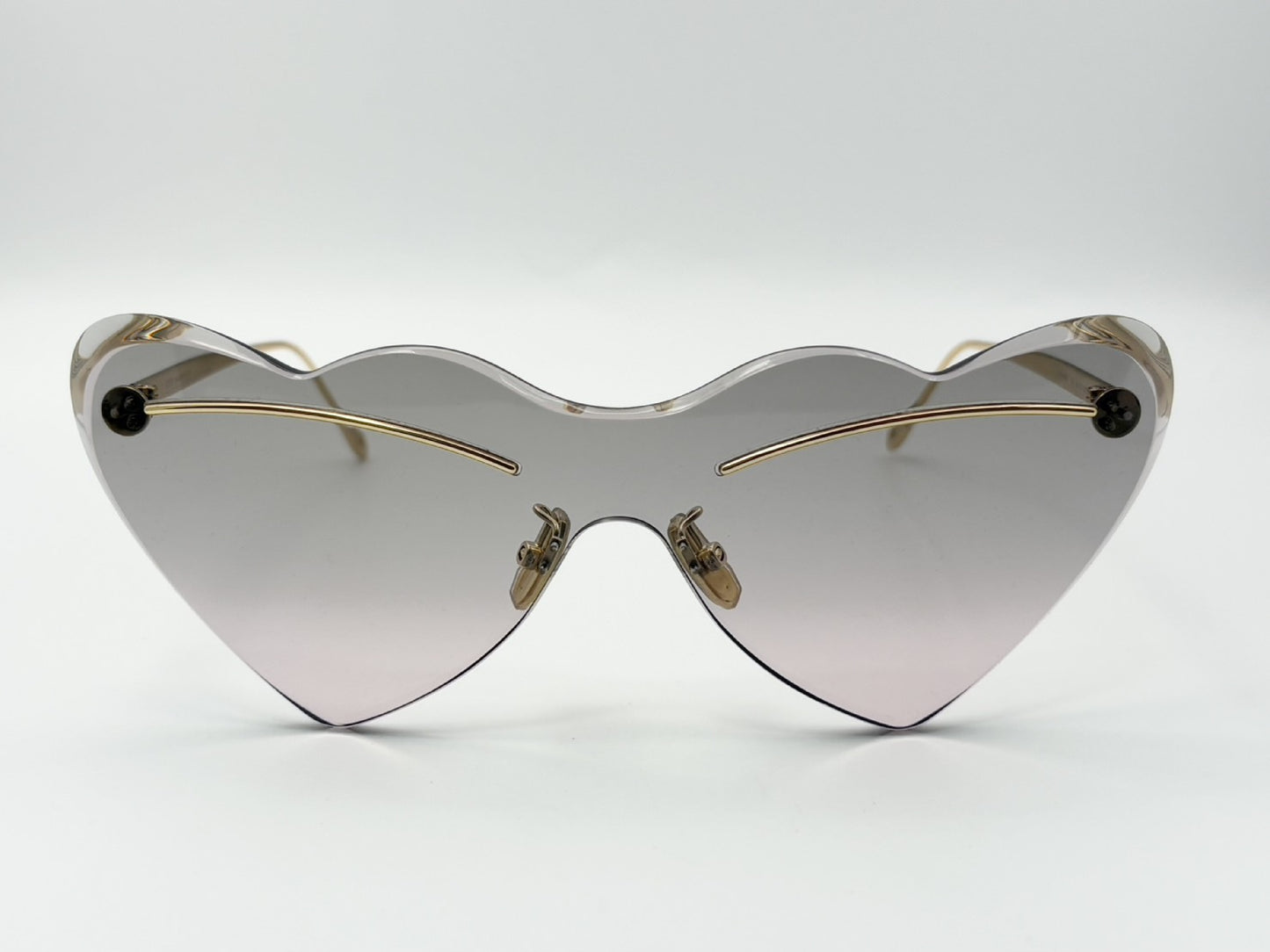 LOEWE LW40087U Heart 150□0-140 Gray x Pink Gradient Cross Laurazu Ibiza Leather Case Available Sunglasses / Glasses