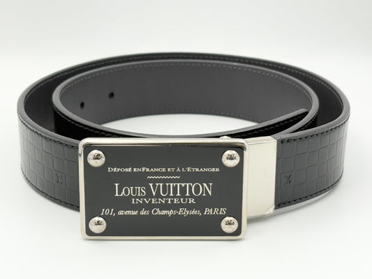 LOUIS VUITTON M6820 Santur Enventour Belt 90/36 Black CA4190 Damier Infini Belt