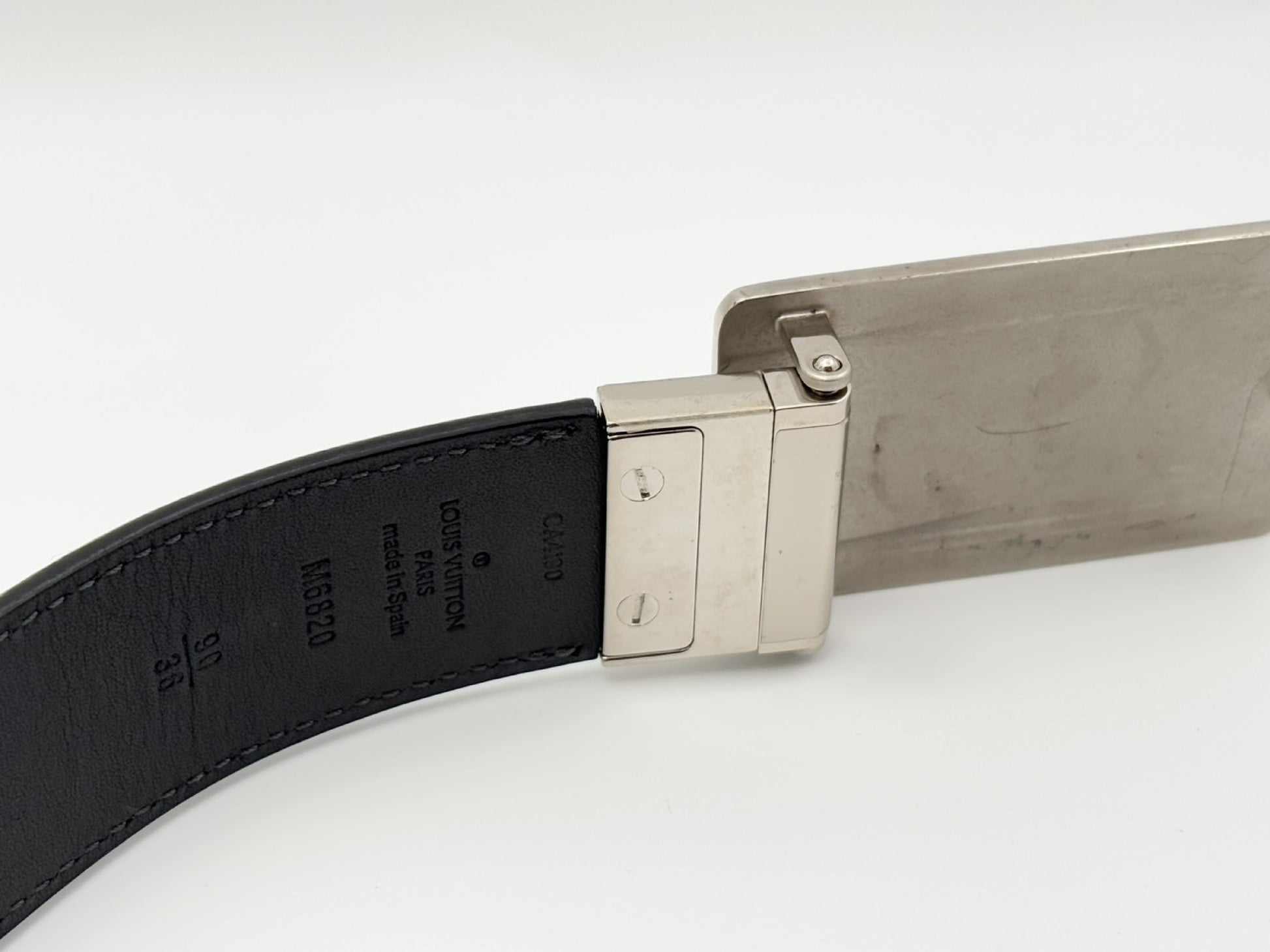 LOUIS VUITTON M6820 Santur Enventour Belt 90/36 Black CA4190 Damier Infini Belt