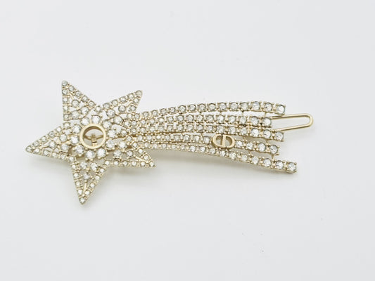 Dior CD Logo Nidht Herbarium Shooting Star Shooting Star Rhinestone Valletta Hairpin Hair Clip Ball Pin Hair Accessories